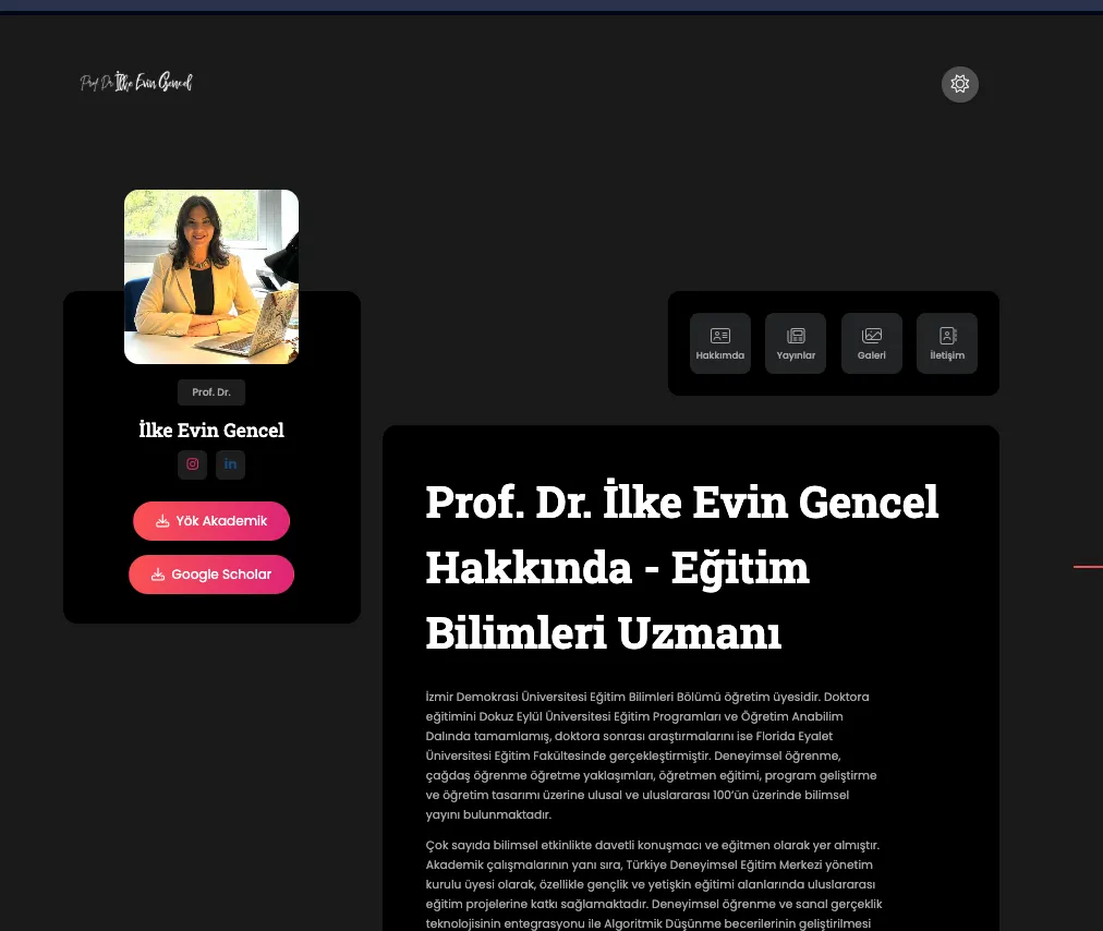 İlke Evin Gencel Web Sitesi